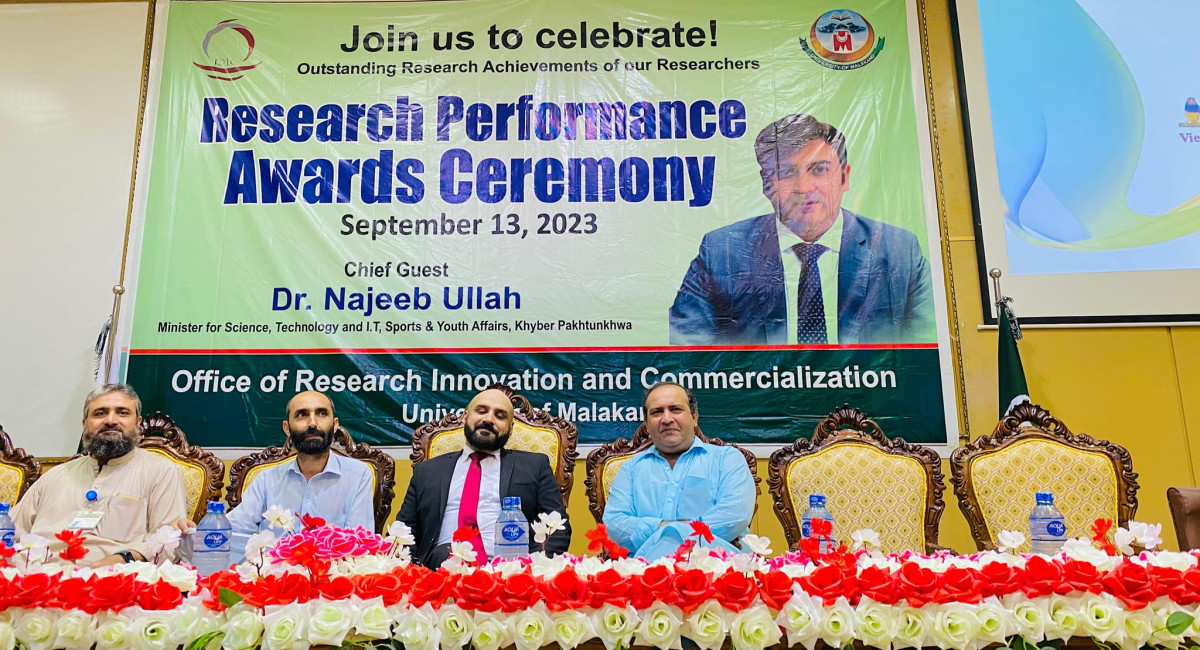 Annual Research Performance Awards Ceremony for the Year 2022 organized by ORIC, University of Malakand.