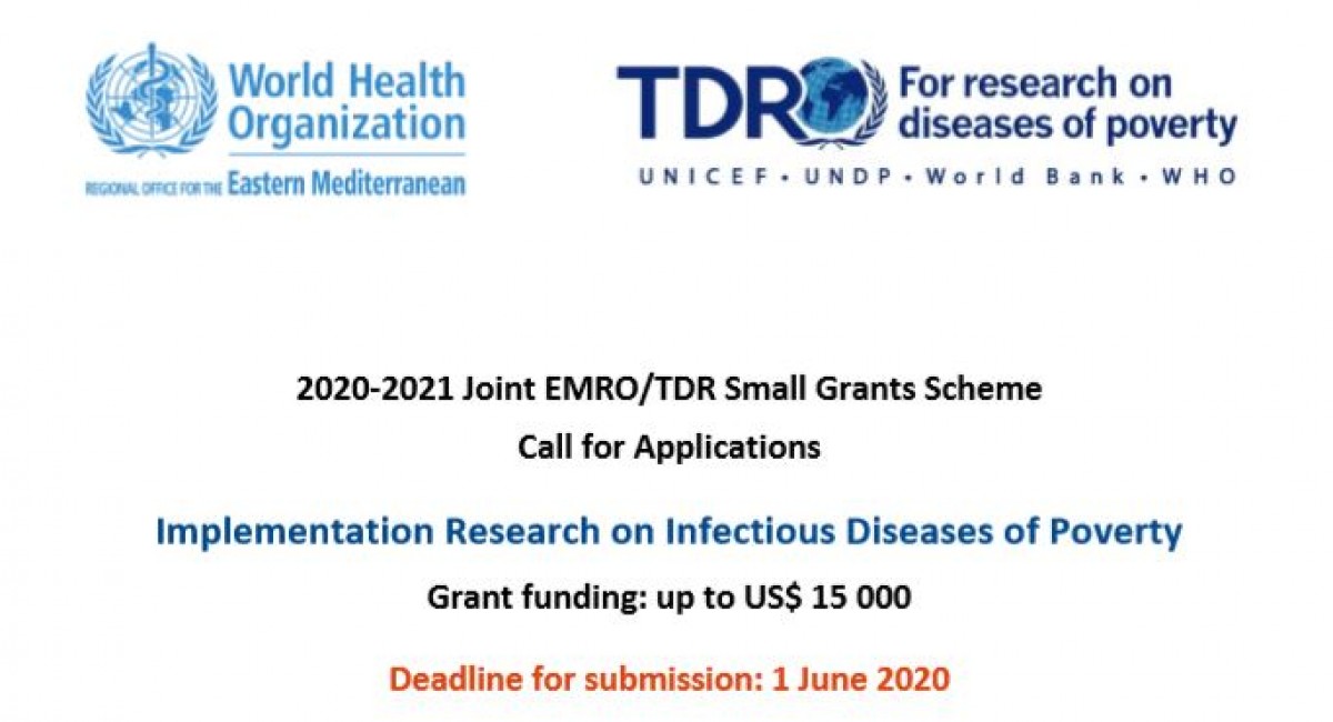 Call for applications - TDR Small Grants for 2020-21