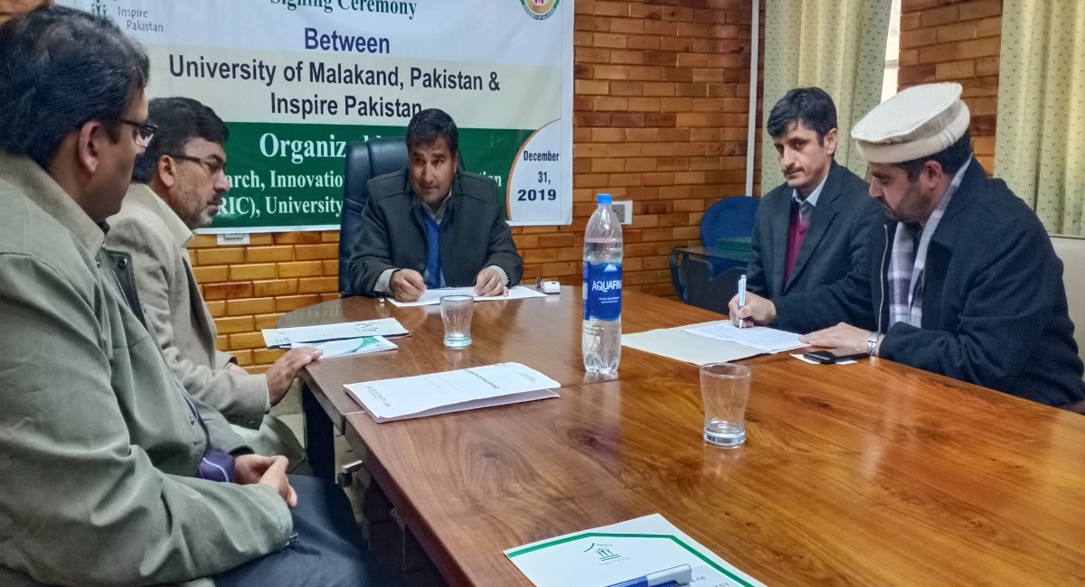 MoU between Inspire Pakistan and University of Malakand